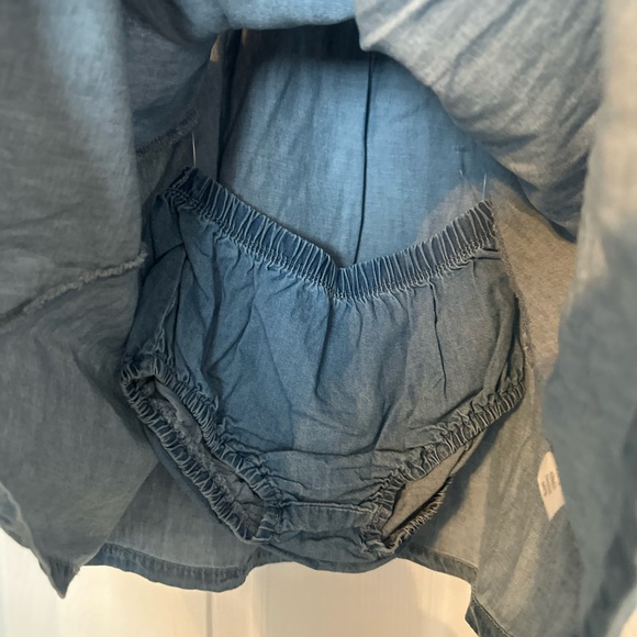 First Impressions Denim Dress with Pink Accents - Picture 2 of 4